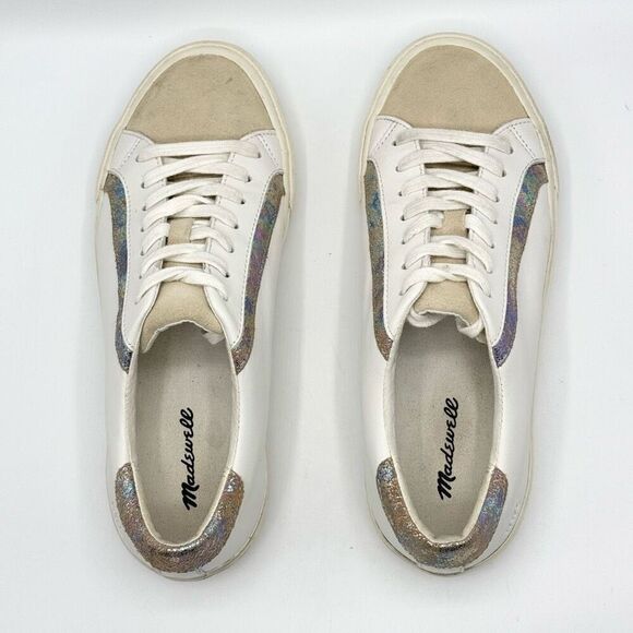 Madewell Sidewalk Sneakers in Iridescent Sand Multi - Women’s US 8.5M - Picture 8 of 11